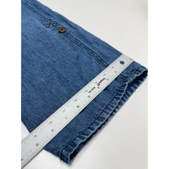 L.L. Bean Petite Cropped Flap Pocket Capris Jeans Roll Tab Ankle Women 6 P - Picture 12 of 12